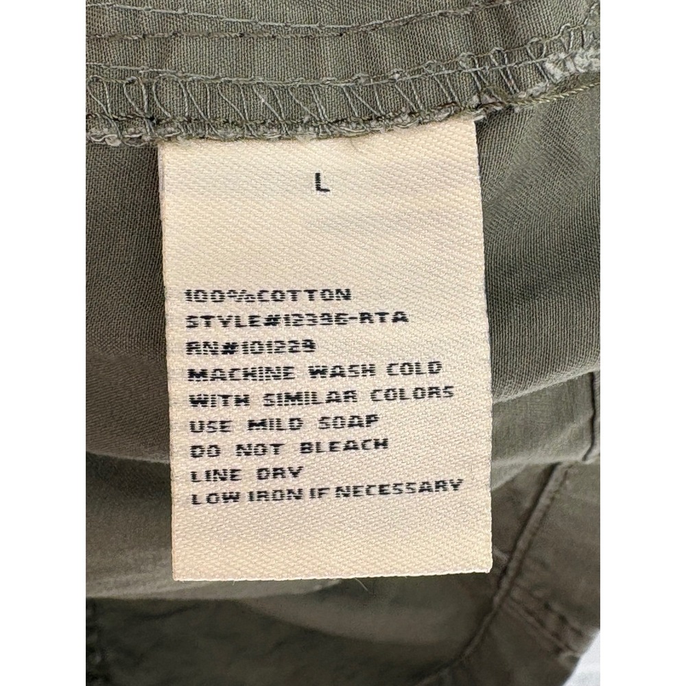 Ashley Outerwear Utility Field Jacket Olive Green Full Zip Roll Tab Large - Picture 9 of 9